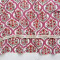 Indian Block Print: Lattice Floral in Pink