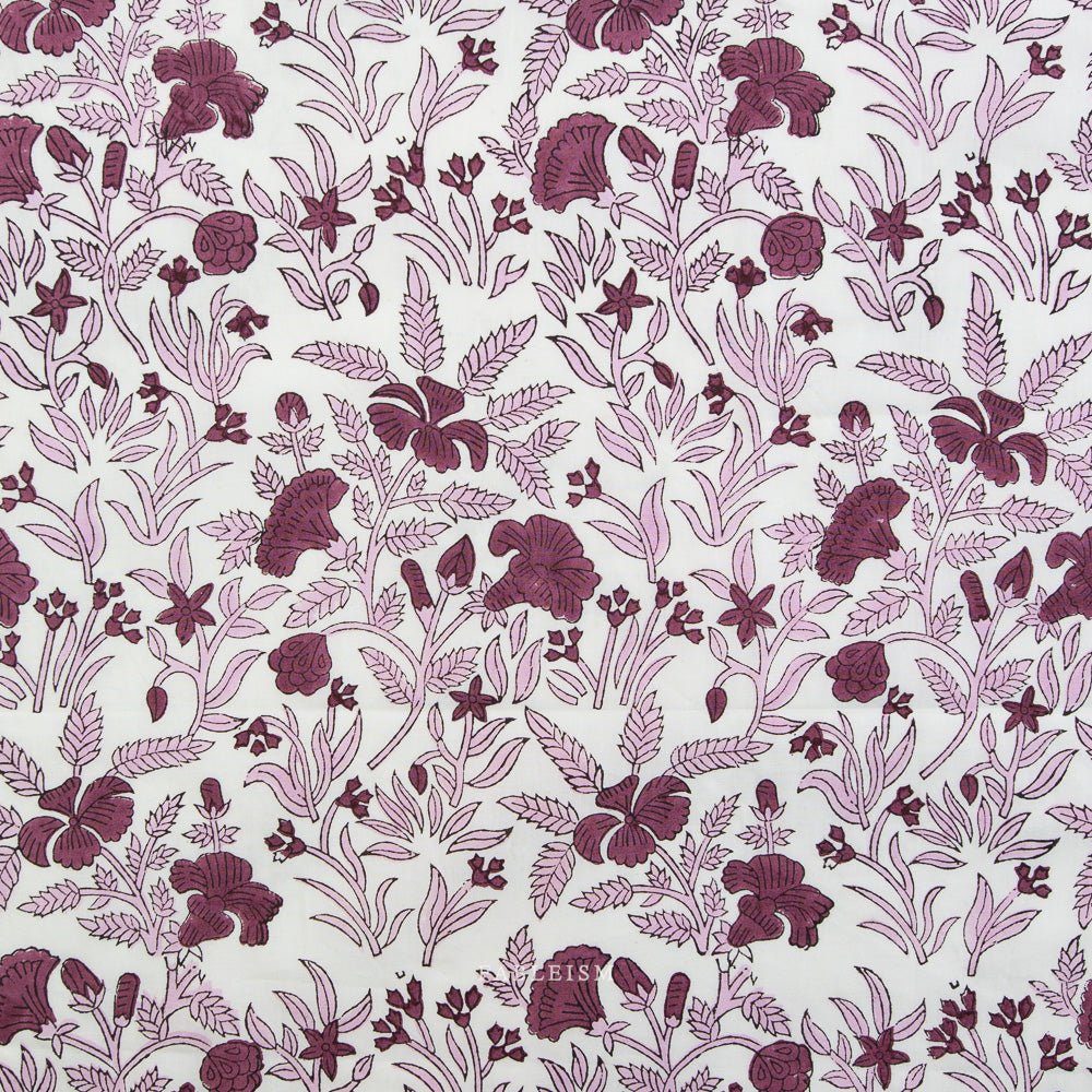 Indian Block Print: Cozy Floral in Purple