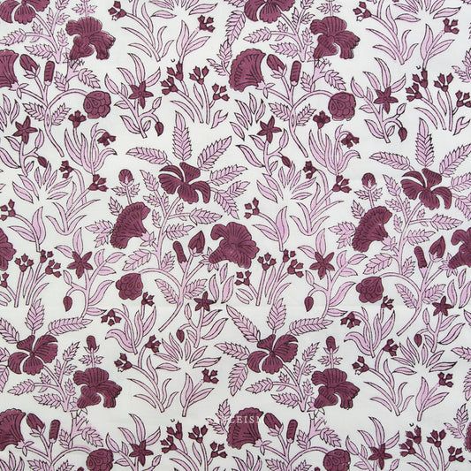 Indian Block Print: Cozy Floral in Purple