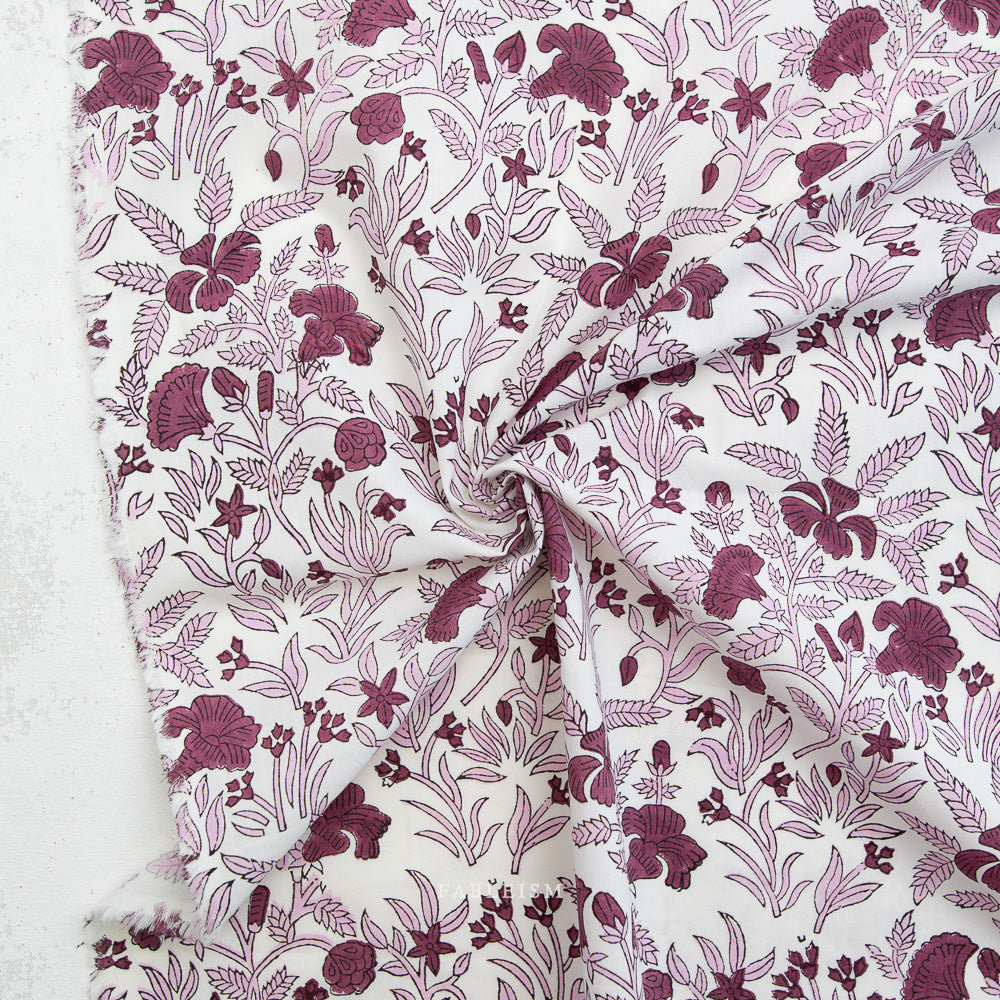 Indian Block Print: Cozy Floral in Purple