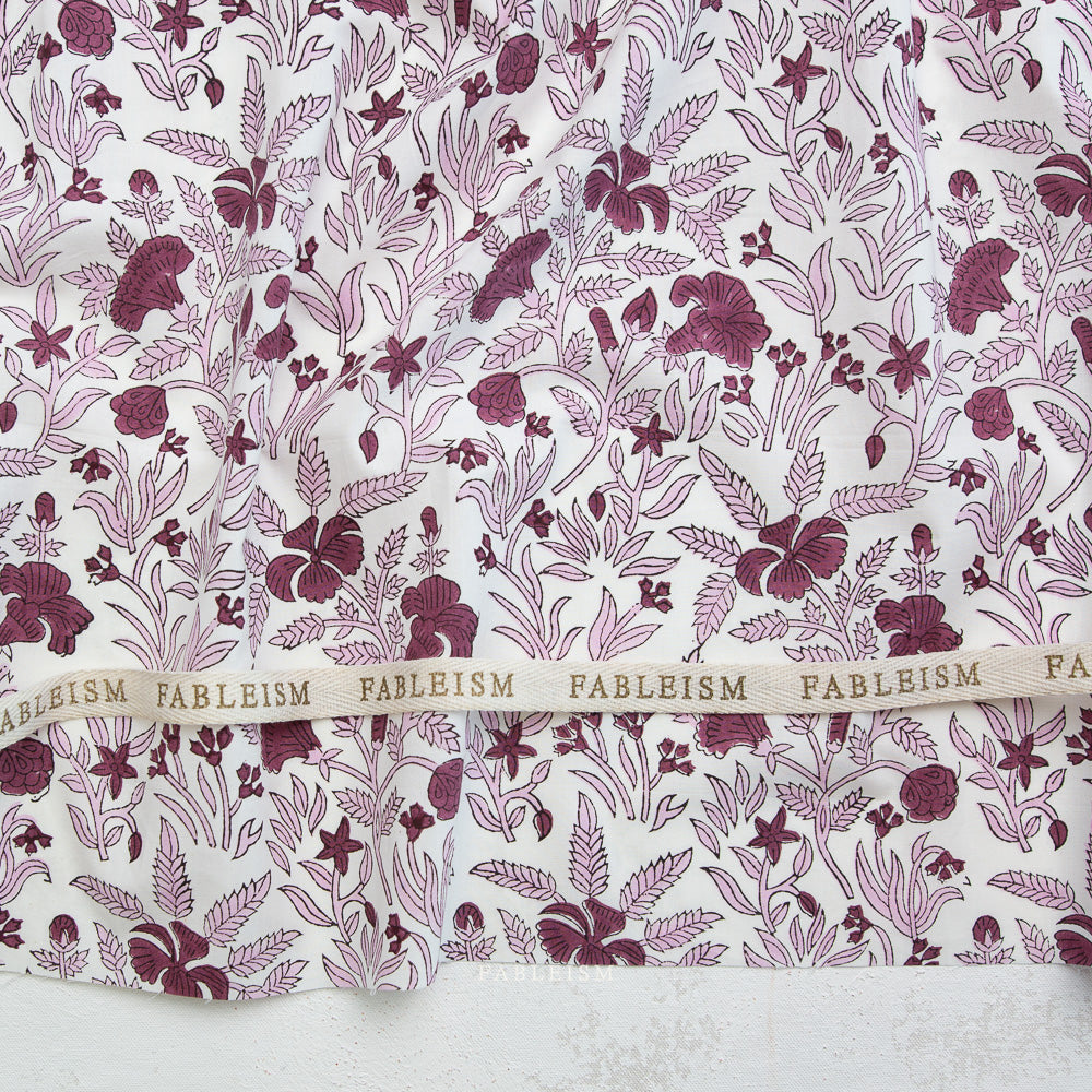 Indian Block Print: Cozy Floral in Purple