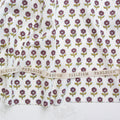 Indian Block Print: Flowerling in Eggplant