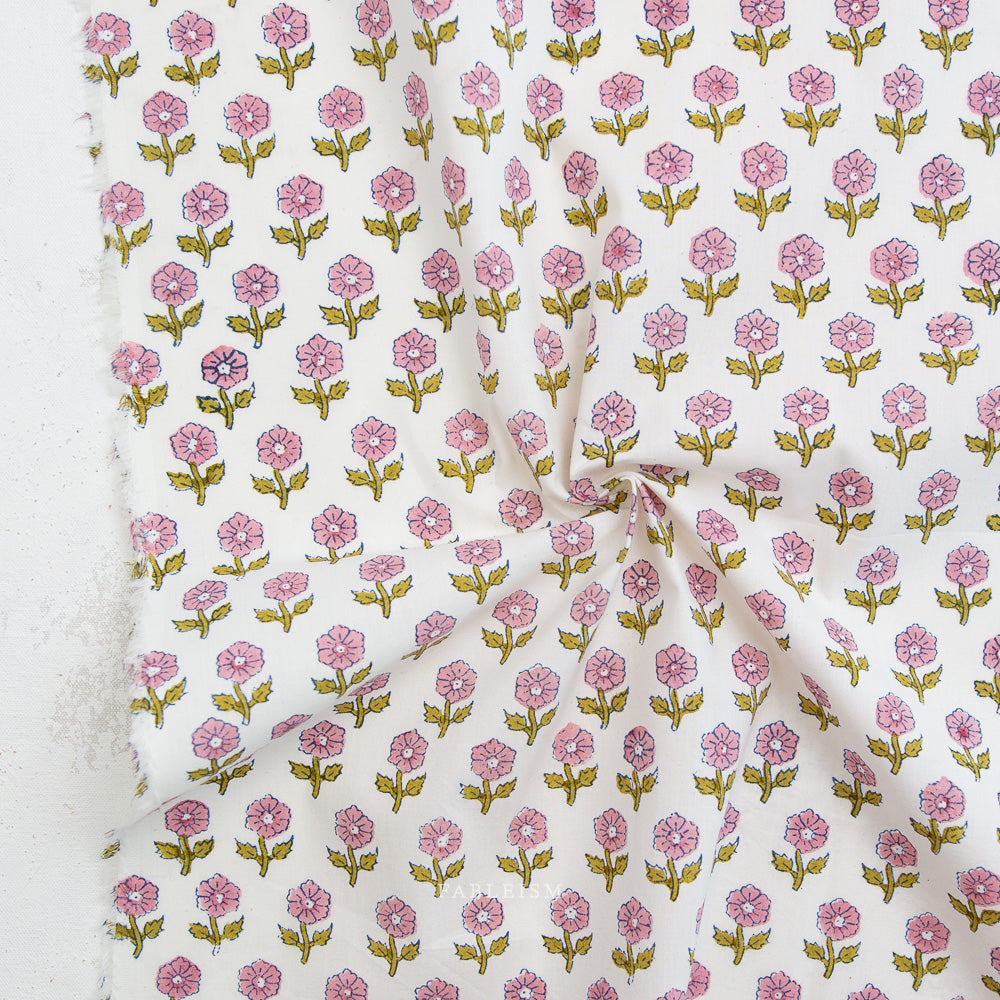 Indian Block Print: Flowerling in Pink