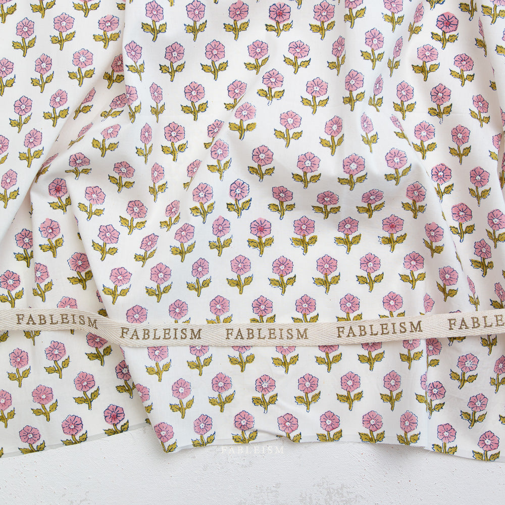 Indian Block Print: Flowerling in Pink
