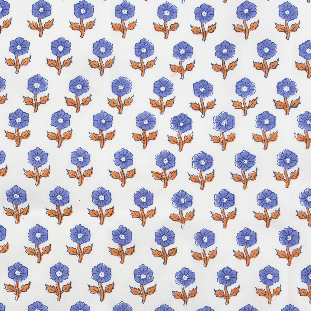 Indian Block Print: Flowerling in Violet