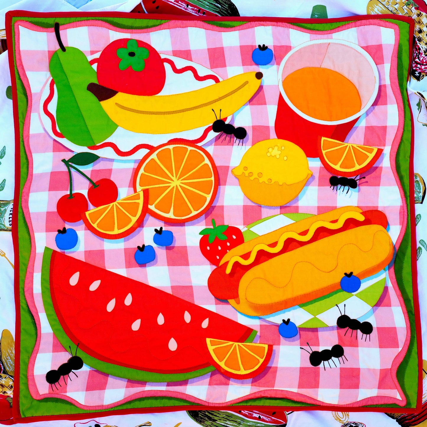 Picnic Whole Cloth Quilt Kit – Beginner Sewing Kit