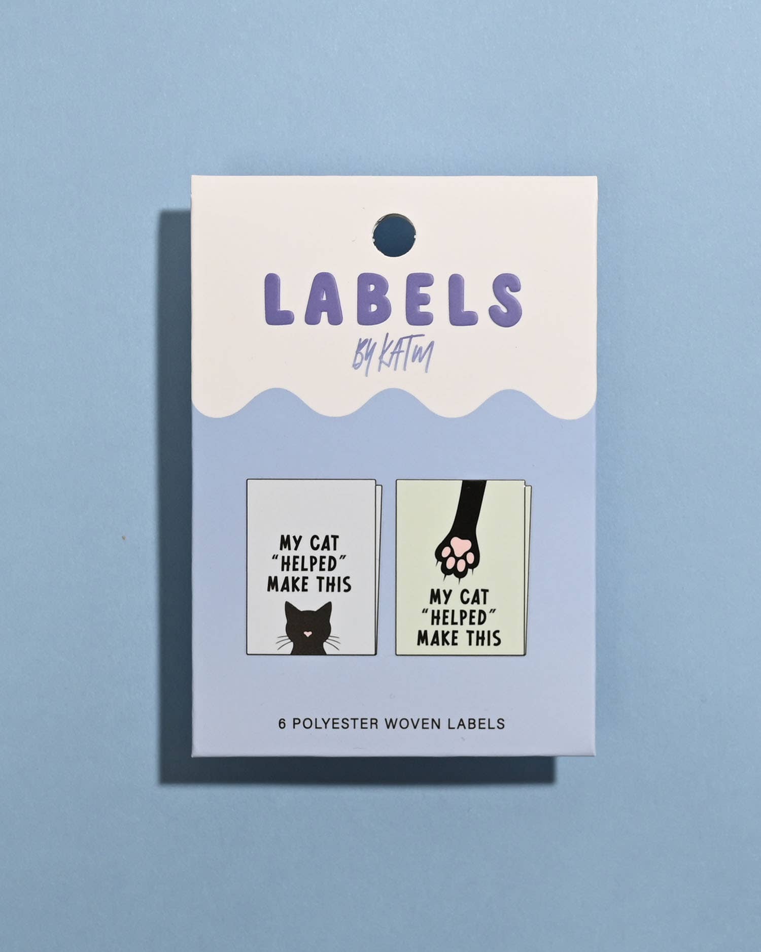 My Cat "Helped" Me Make This Woven Labels