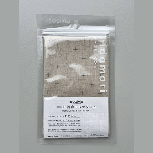 Sashiko Preprinted Fabric - Jujizashi (Cross Stitch)