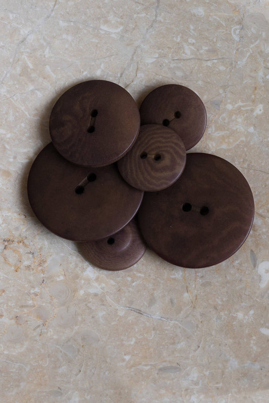 Palm Buttons - Oat Chocolate (25mm)