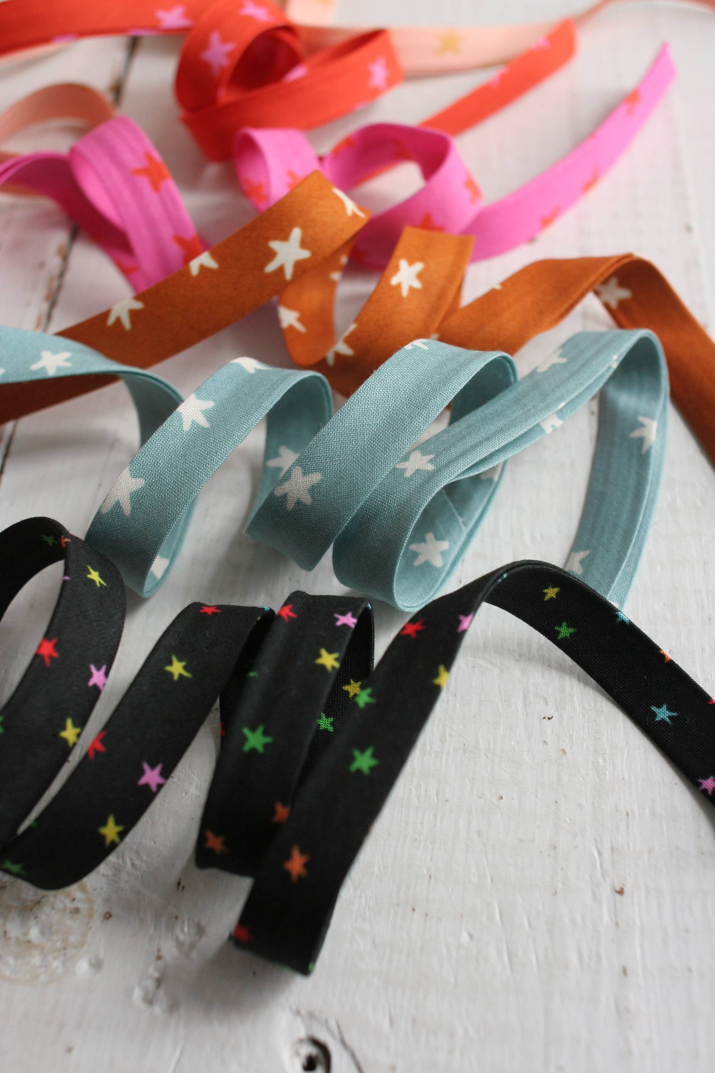 1/2" Double Fold Bias Binding - Starry (by the yard)