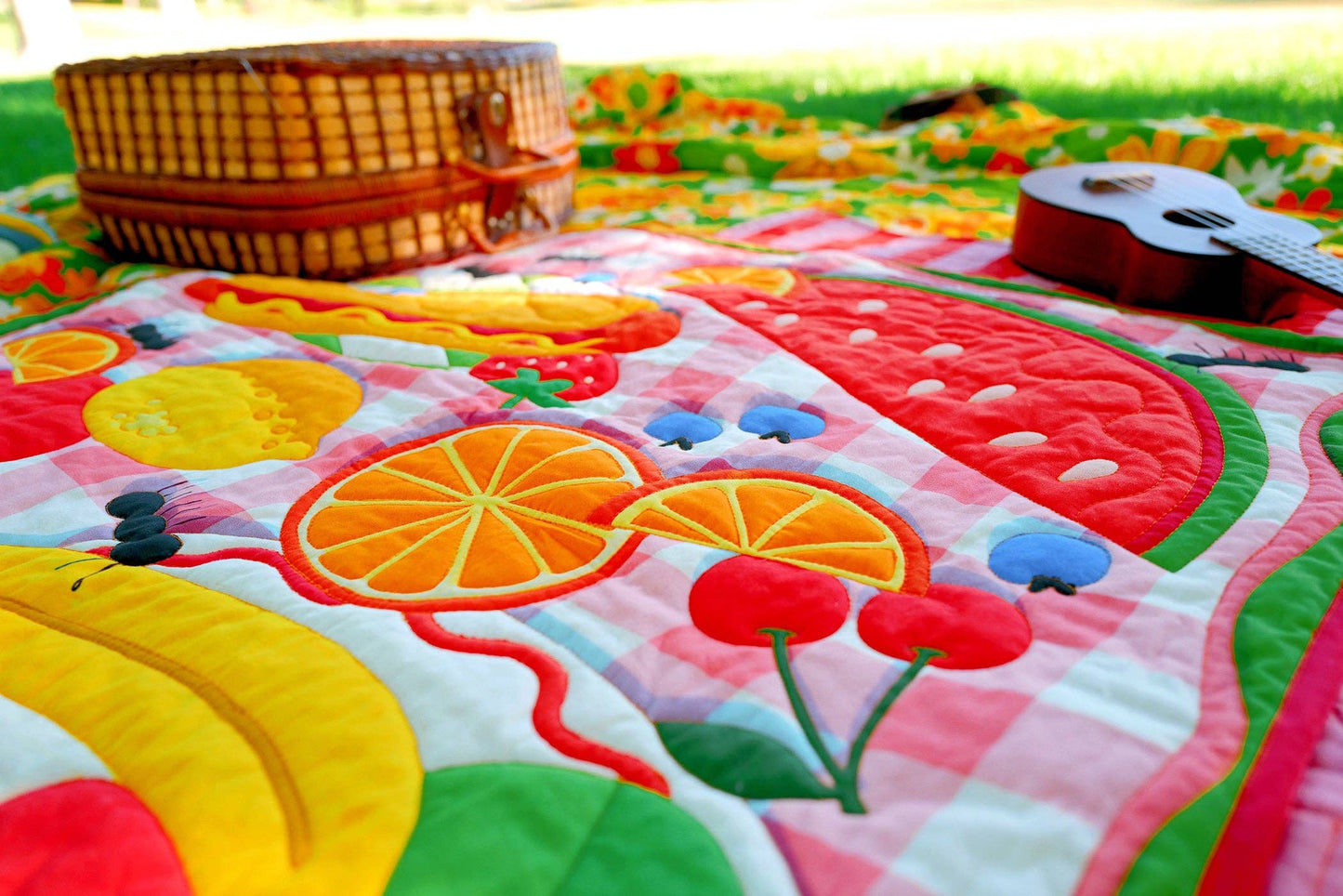 Picnic Whole Cloth Quilt Kit – Beginner Sewing Kit