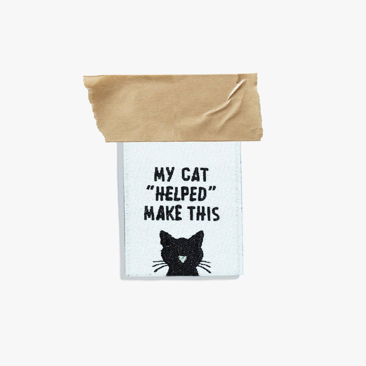 My Cat "Helped" Me Make This Woven Labels