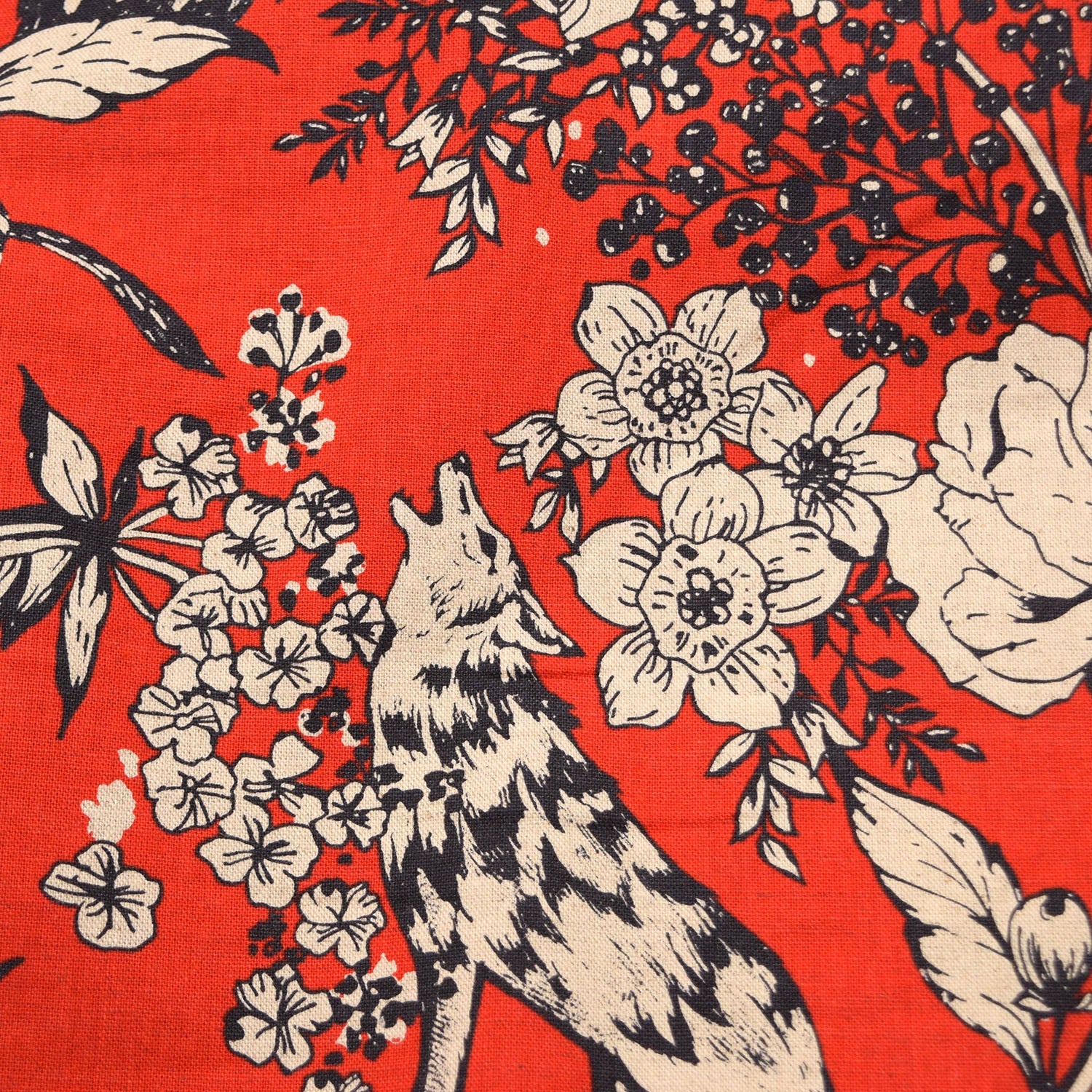 Echino Wonder Cotton Linen Canvas - Red