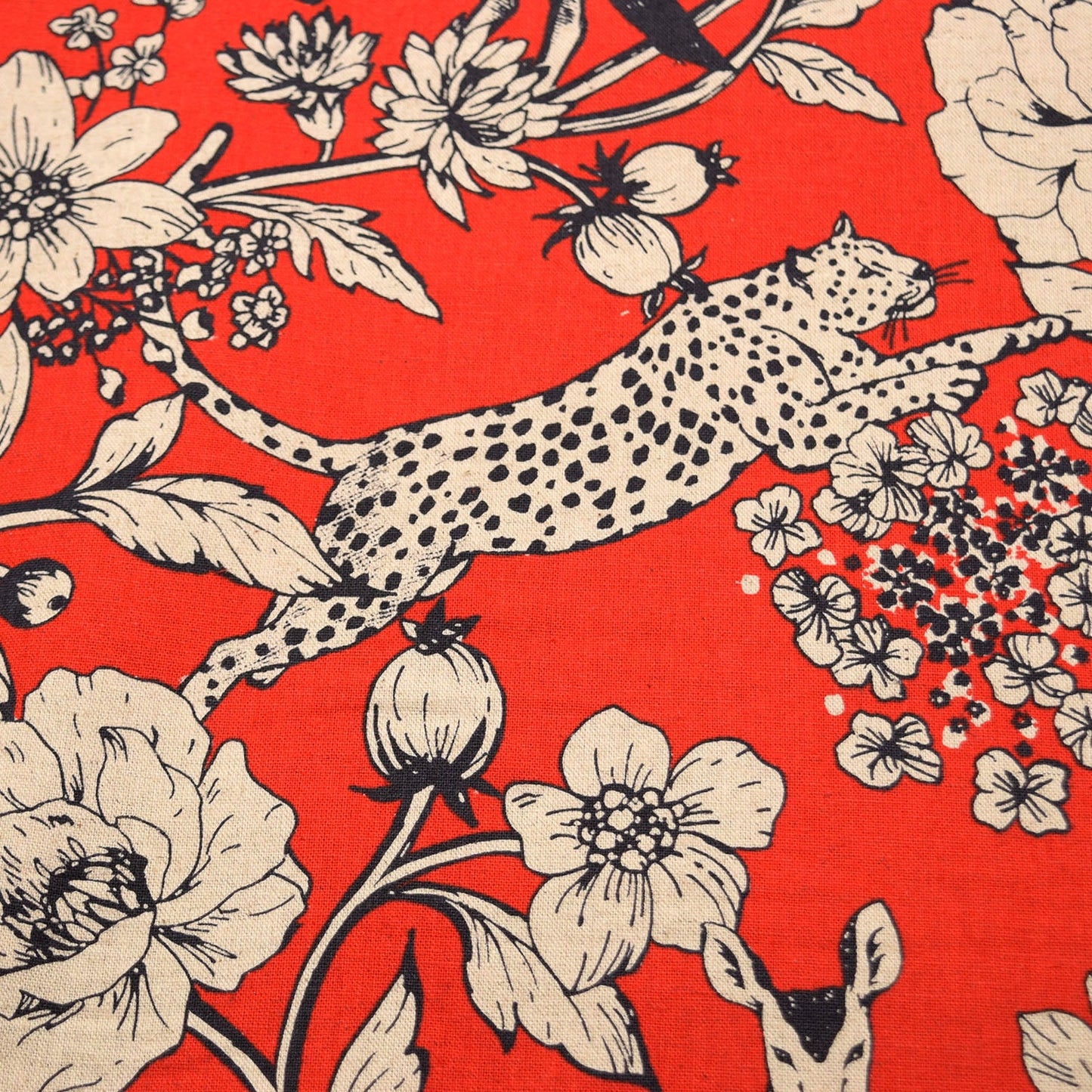 Echino Wonder Cotton Linen Canvas - Red