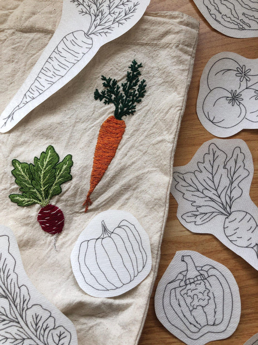 Stick and Stitch Embroidery Patterns - Veggies