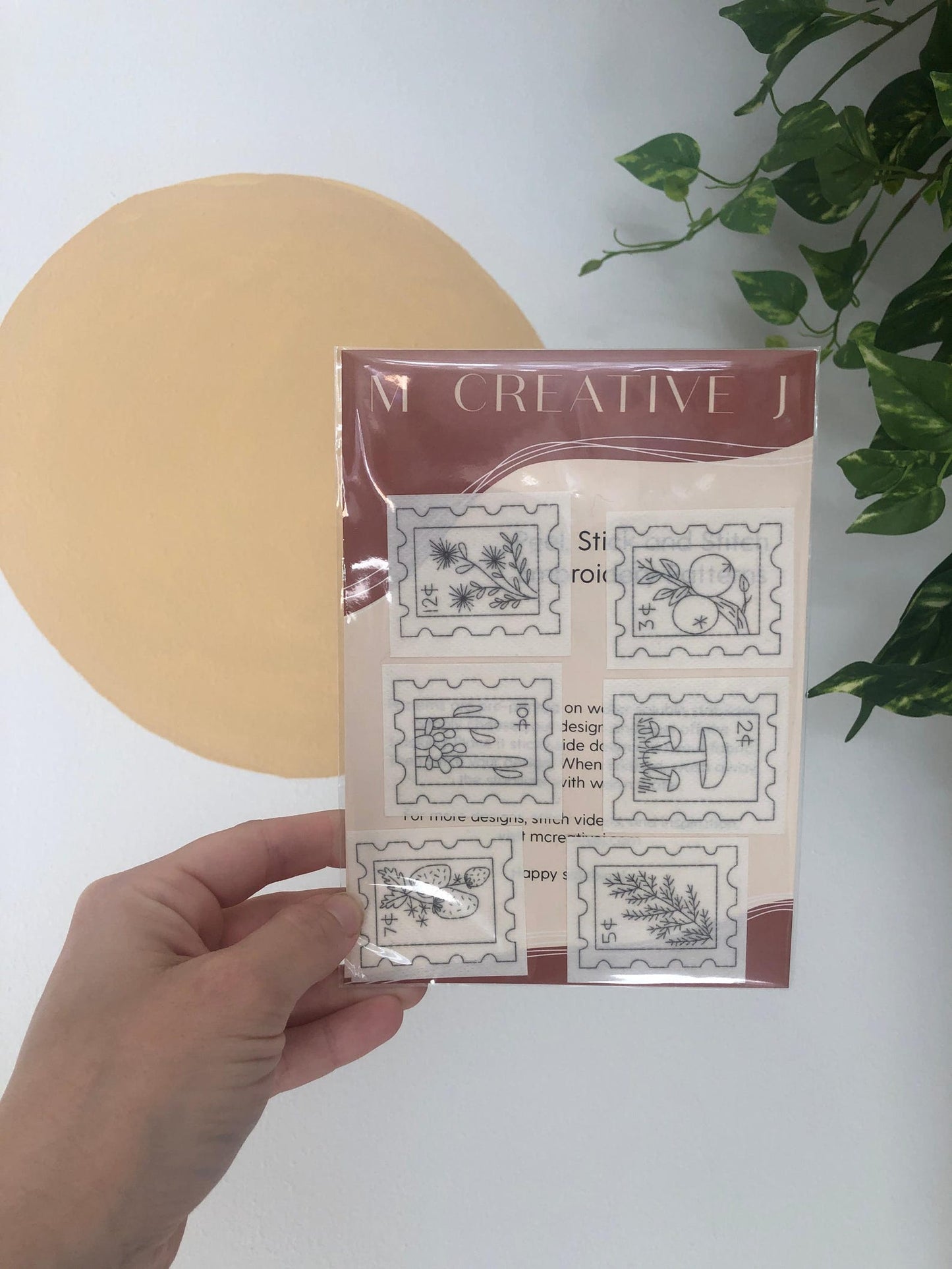 Stick and Stitch Embroidery Patterns - Botanical Stamps