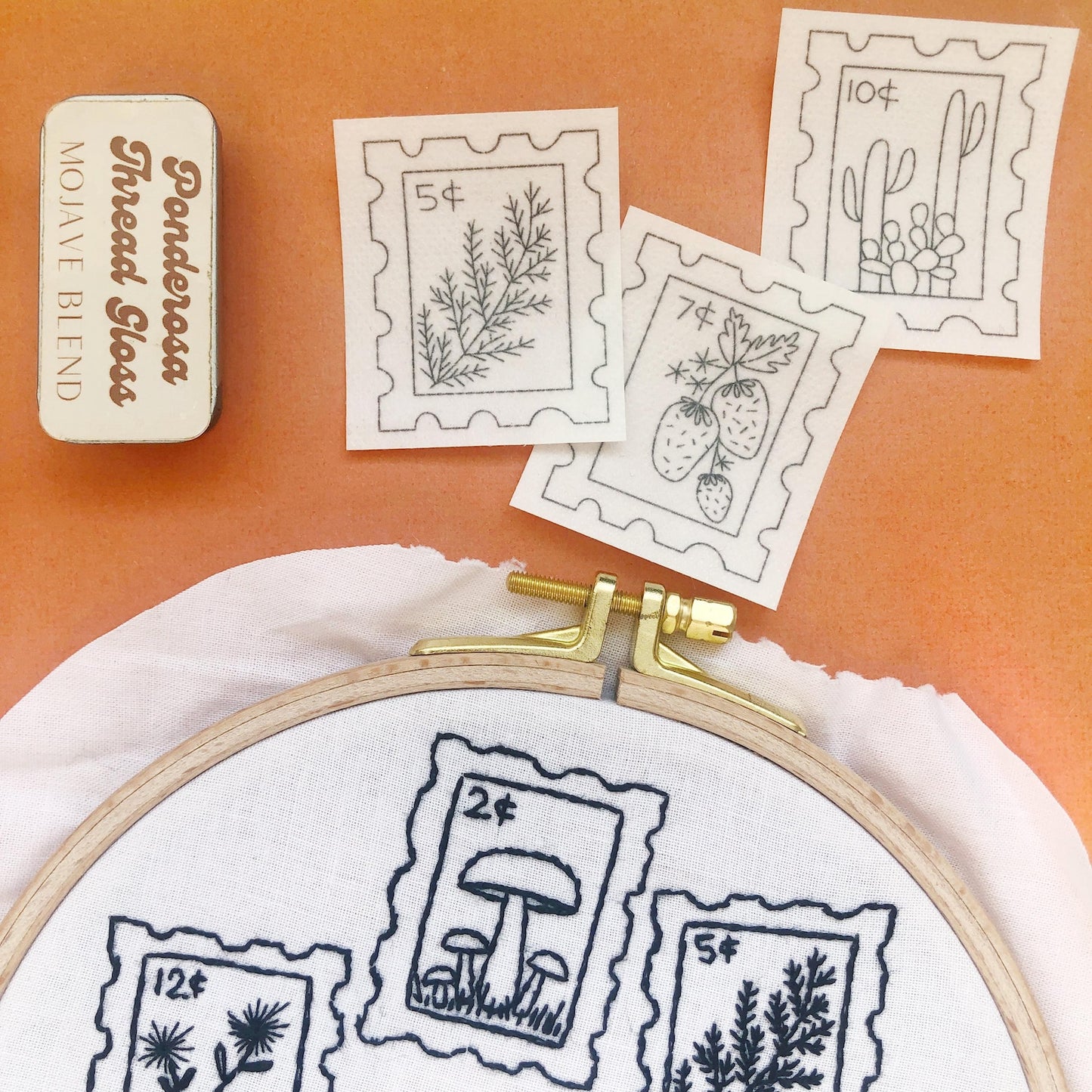Stick and Stitch Embroidery Patterns - Botanical Stamps