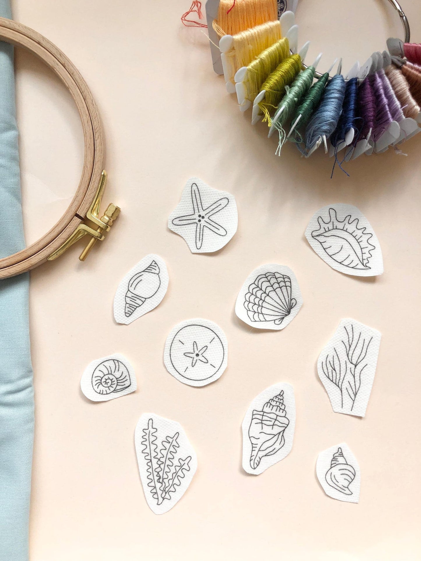 Stick and Stitch Embroidery Patterns - Seashells