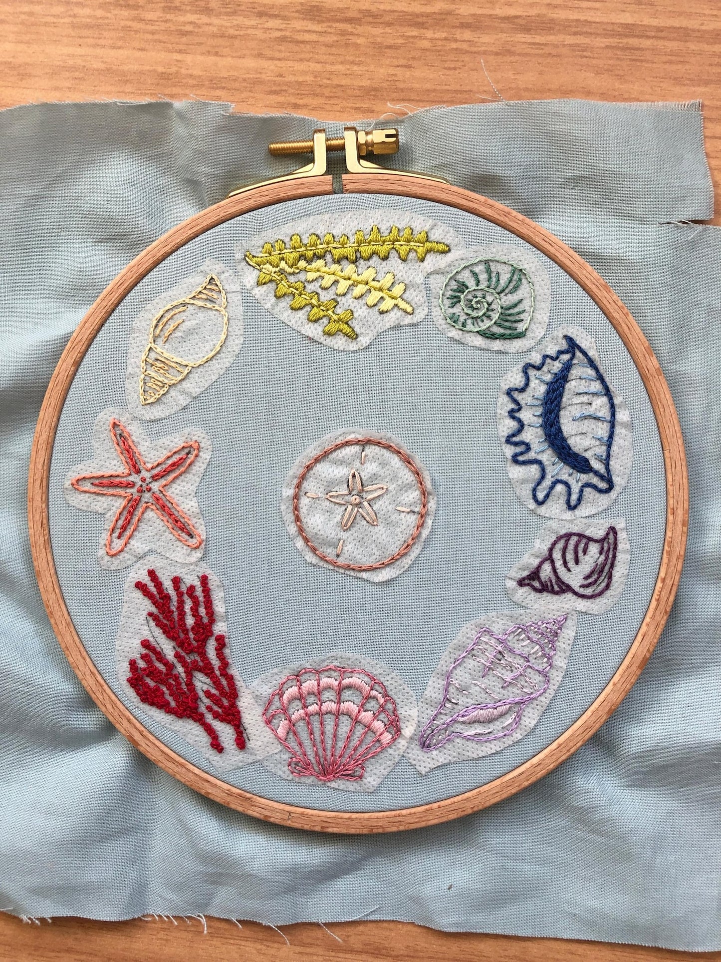 Stick and Stitch Embroidery Patterns - Seashells