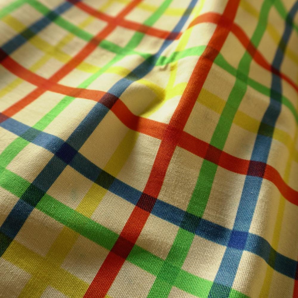Heavy Cotton Canvas - Rainbow Grid