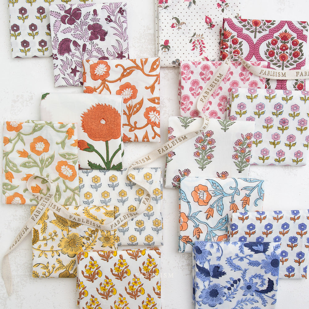 Indian Block Print: Flowerling in Violet