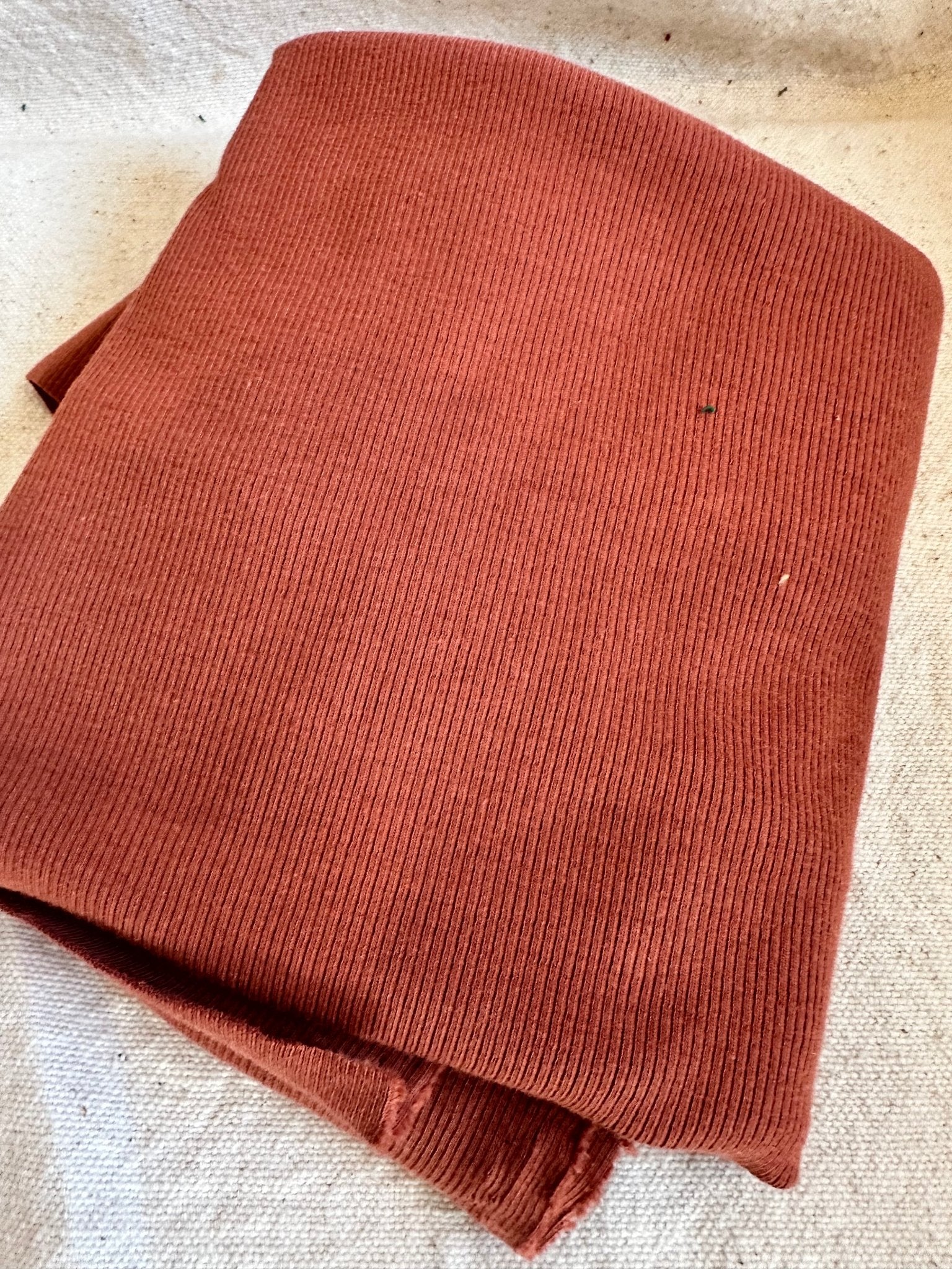 Organic American Milled Cotton Rib - Cinnamon
