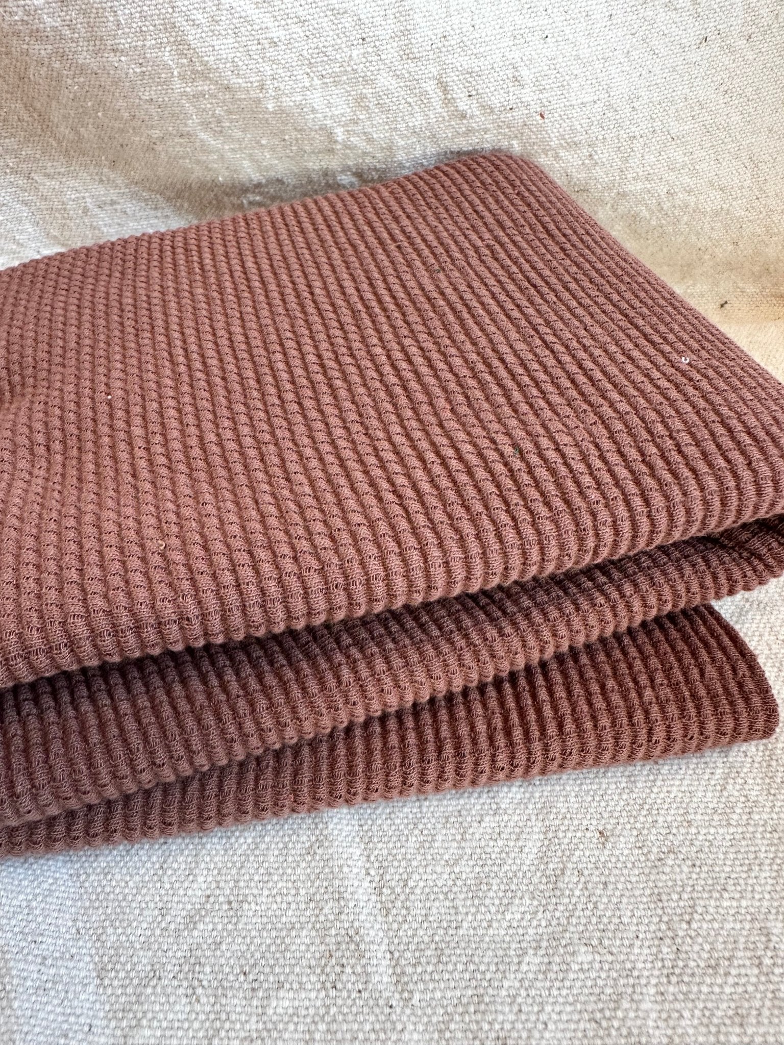 Organic American Milled Cotton Waffle  - Cocoa