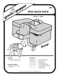 Cover for Dog Back Pack sewing pattern.