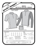 image of the cover of 402 Mens Bicycle racing jersey sewing pattern