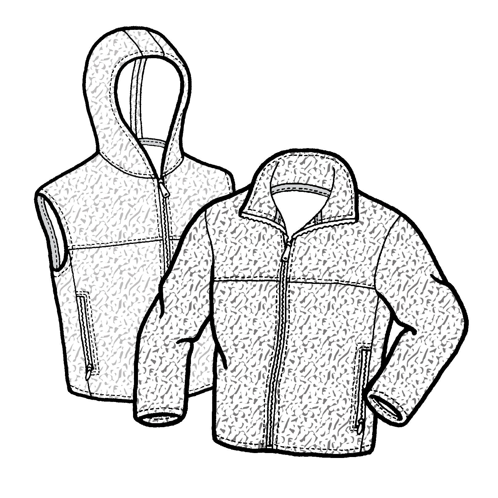 507 – Adult's Plush Polar Jacket & Vest Pattern