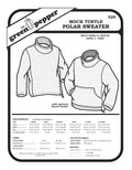 image of the cover of the 520 Mock turtle polar sweater sewing pattern