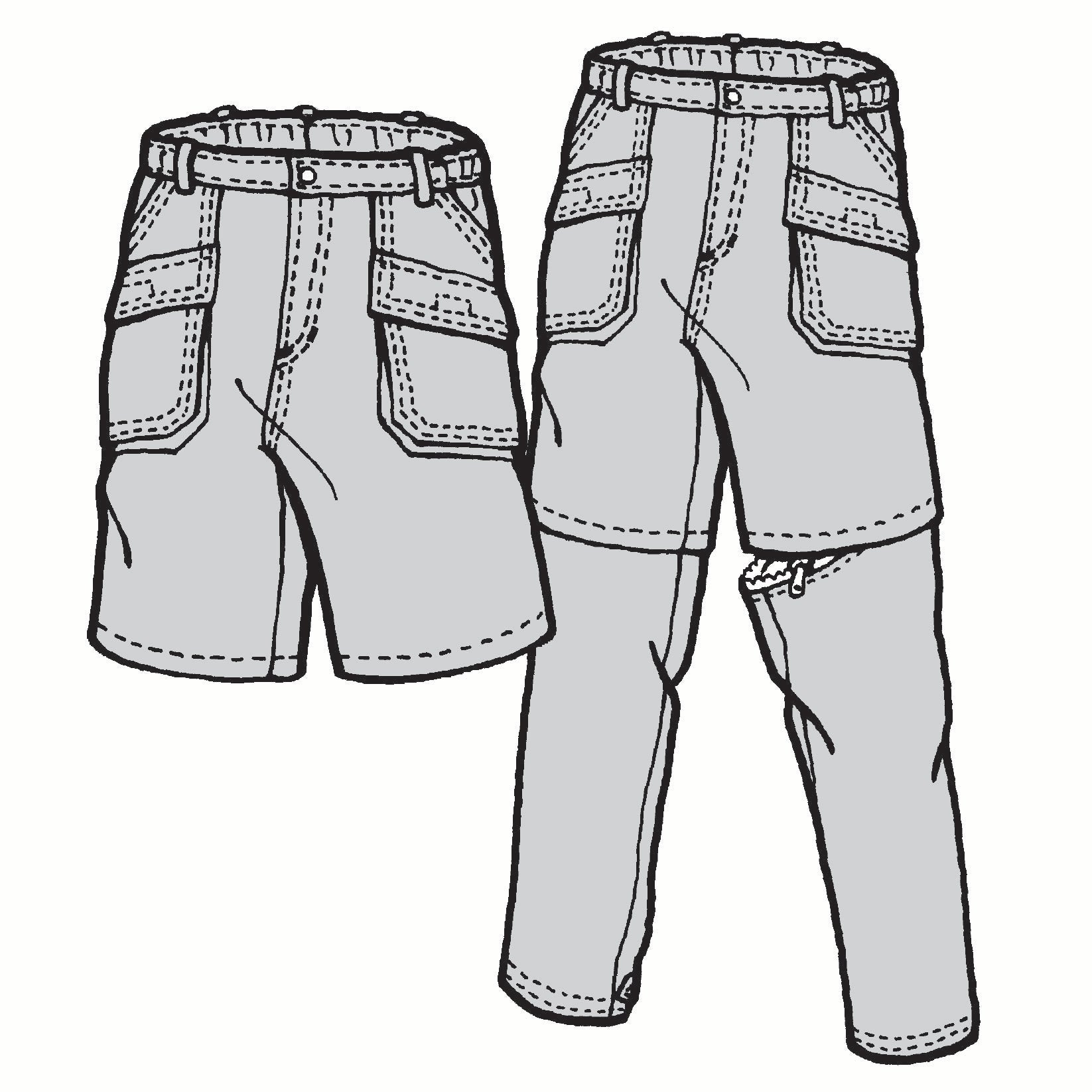 524 – Adult's Sunset Bay Cargo Shorts & Zip Leg Pants Pattern