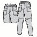 524 – Adult's Sunset Bay Cargo Shorts & Zip Leg Pants Pattern