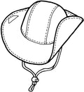 drawing of top of all weather hat