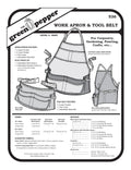 Image of cover of work apron and tool belt sewing pattern.