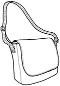 Drawing of the basic courier bag