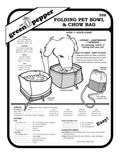 image of the 558 Folding Pet Bowl and Chow Bag sewing pattern cover.