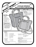 cover of sewing pattern for 561 Cougar Springs Hot & Cold Lunch Bag.