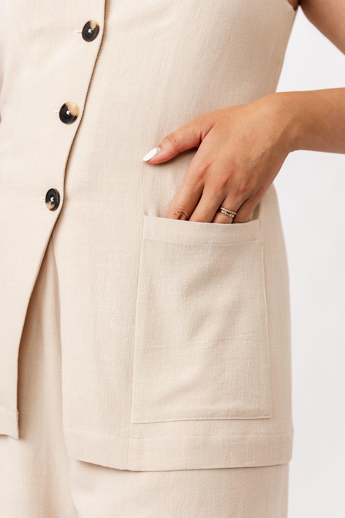 ASTERI button down dress & vest