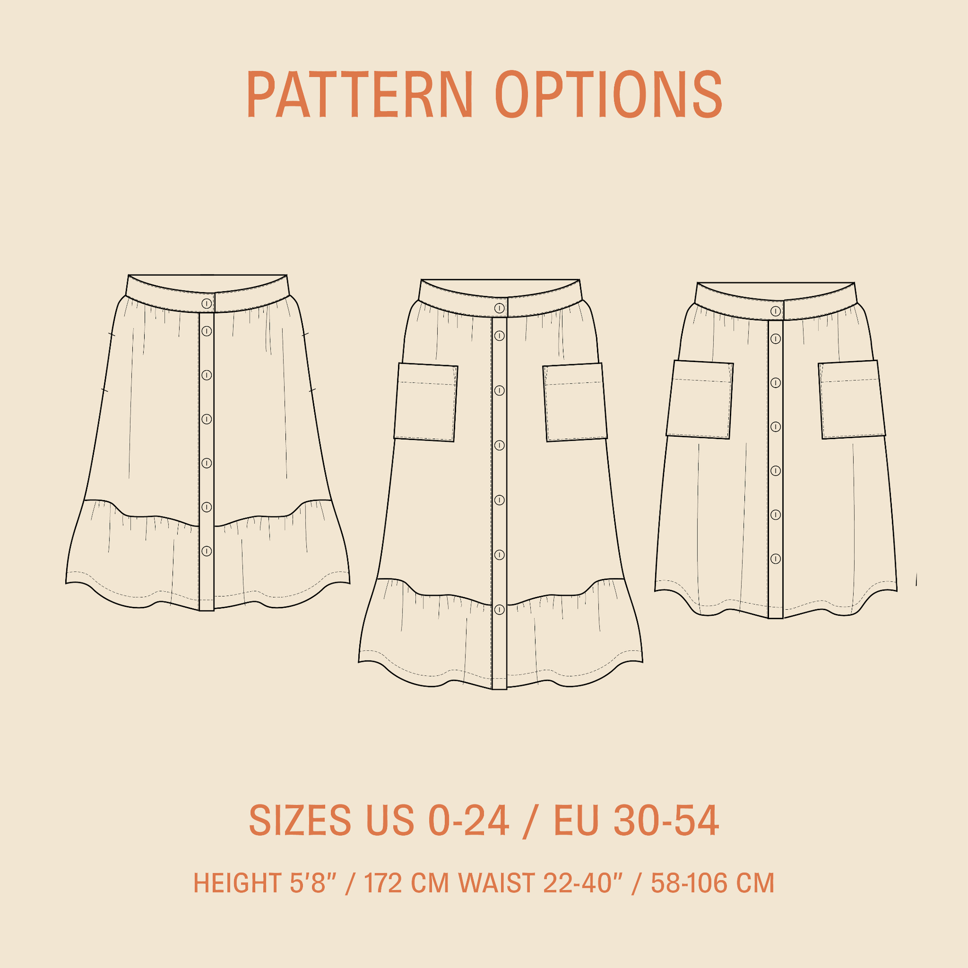 Front Button Skirt Pattern Wardrobe By Me