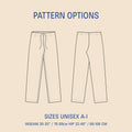 Pajama Pants sewing pattern- Unisex Wardrobe By Me