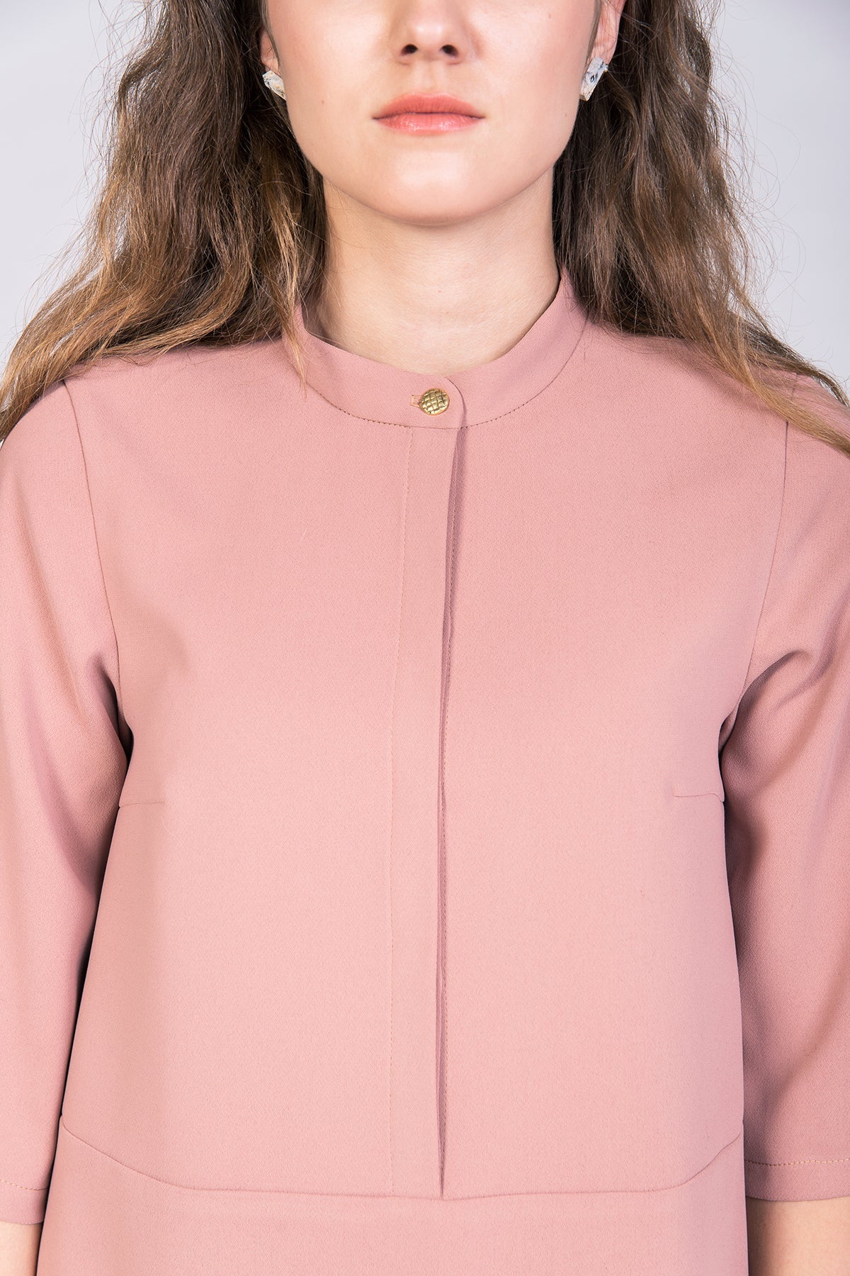 Stand-up collar dress sewing pattern