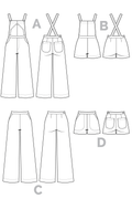 Jenny Overalls + Trousers Pattern