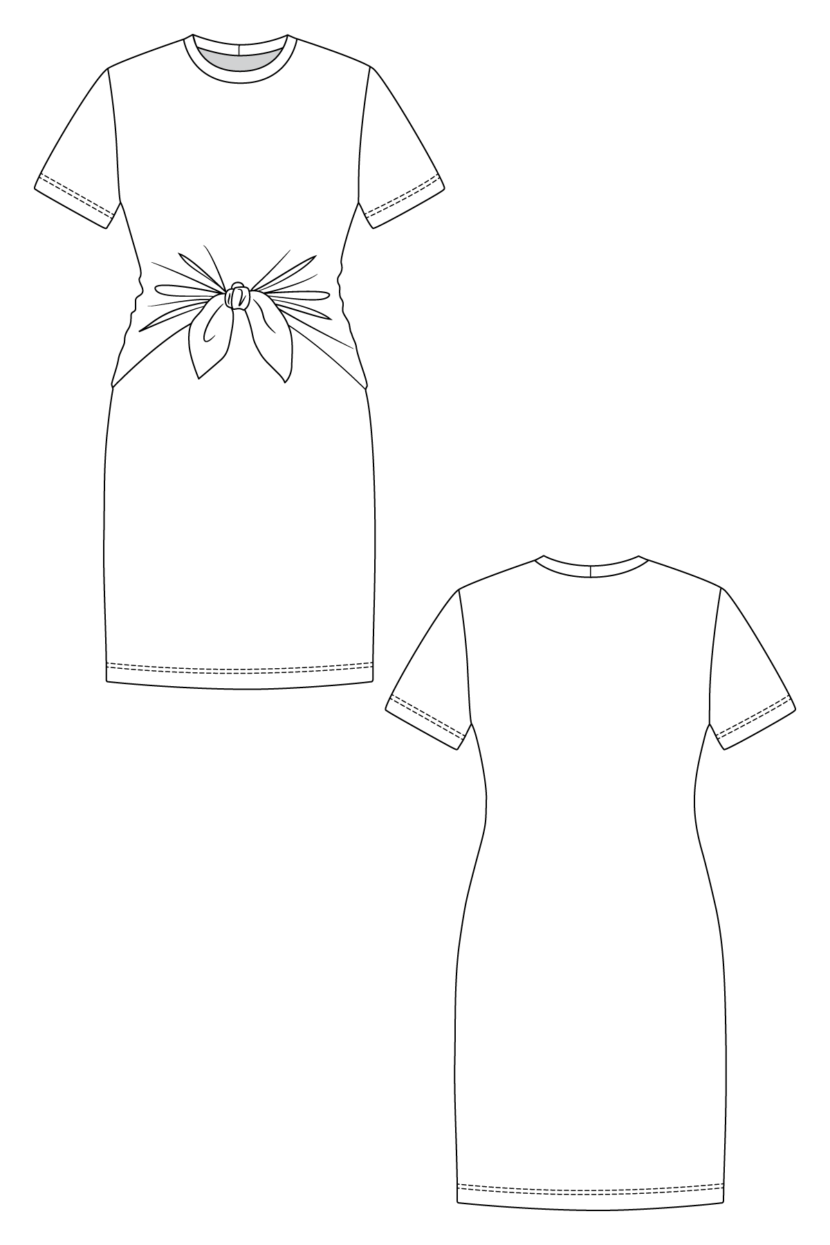 LYYTI tie front mini & maxi dress
