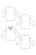 OLO funnel neck & V-neck tee