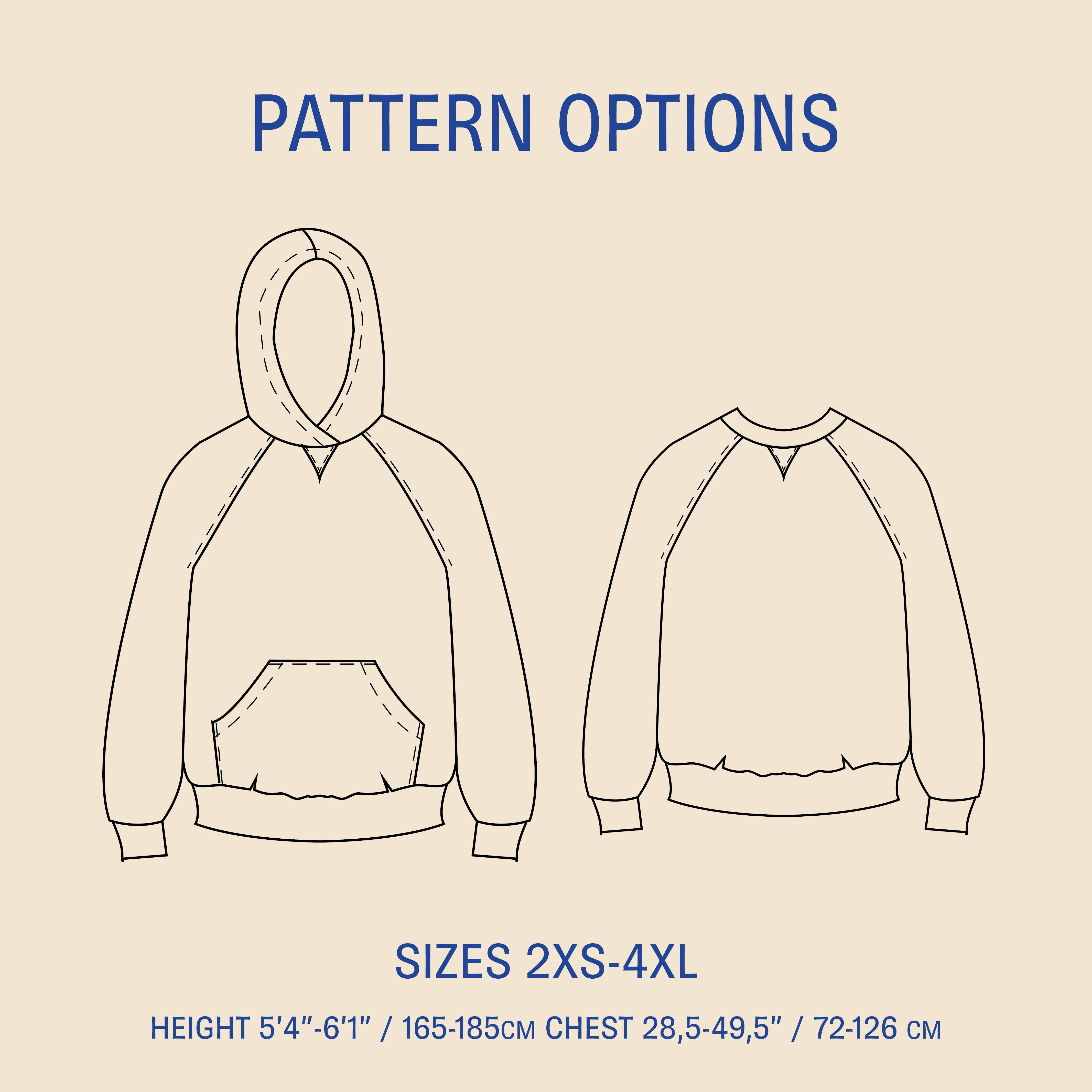 Hoddie Pattern Hoodie Sewing Pattern – Open Studio Sewing