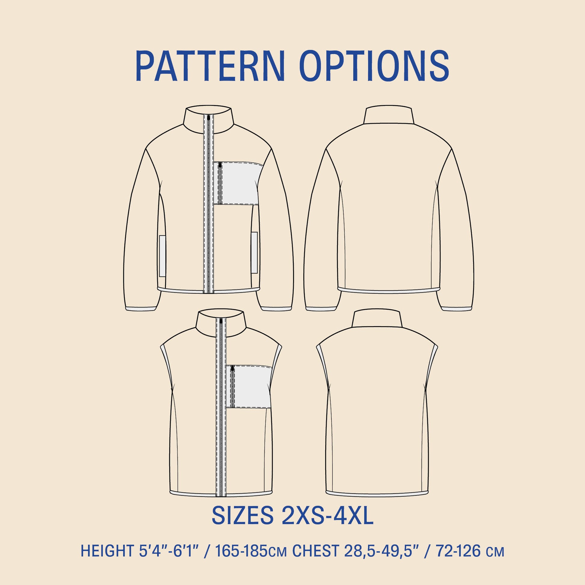 Cozy Fleece Jacket sewing pattern