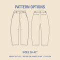 Barrel Chino Pants Sewing Pattern (unlisted)
