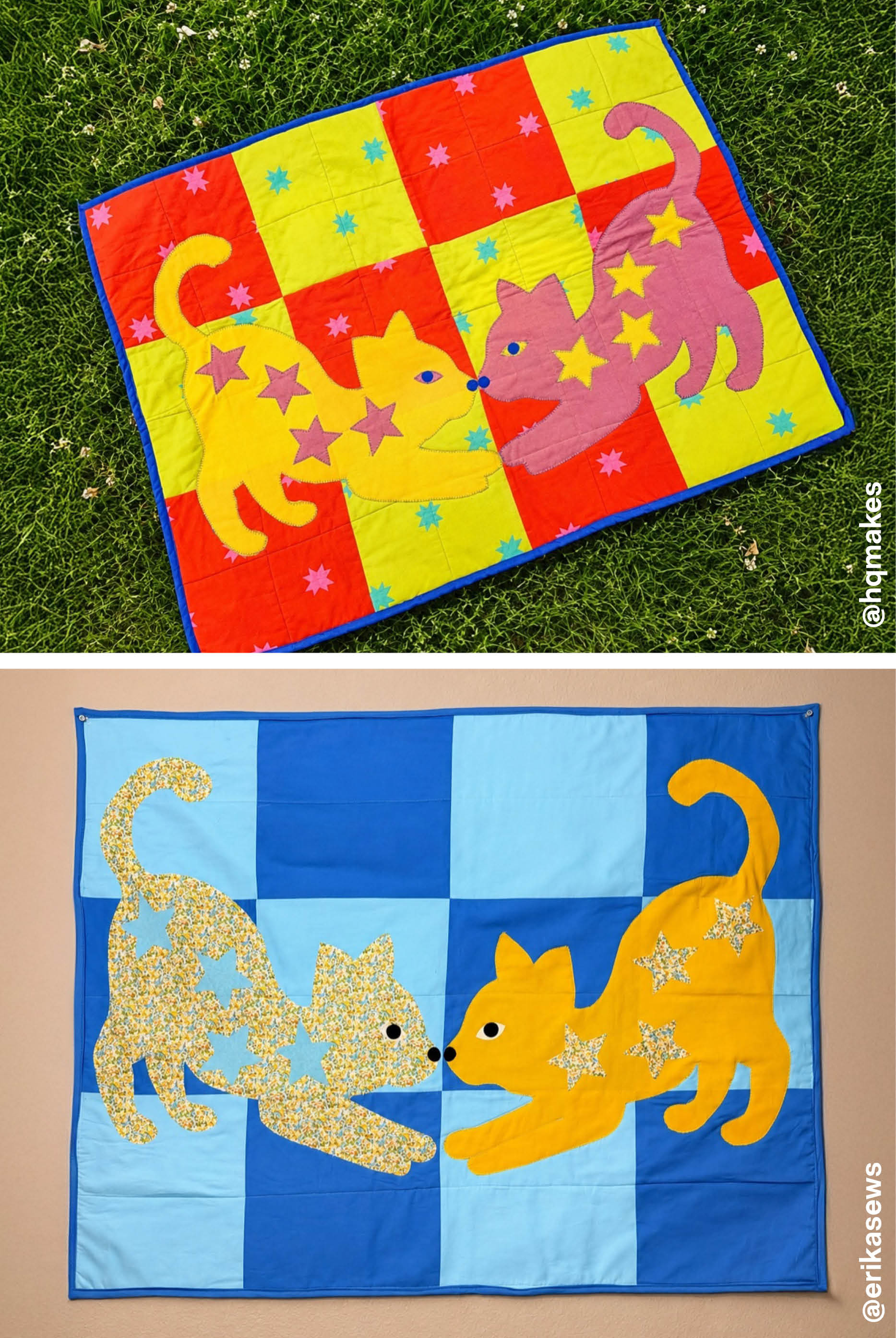 Katzen Quilt Schnittmuster