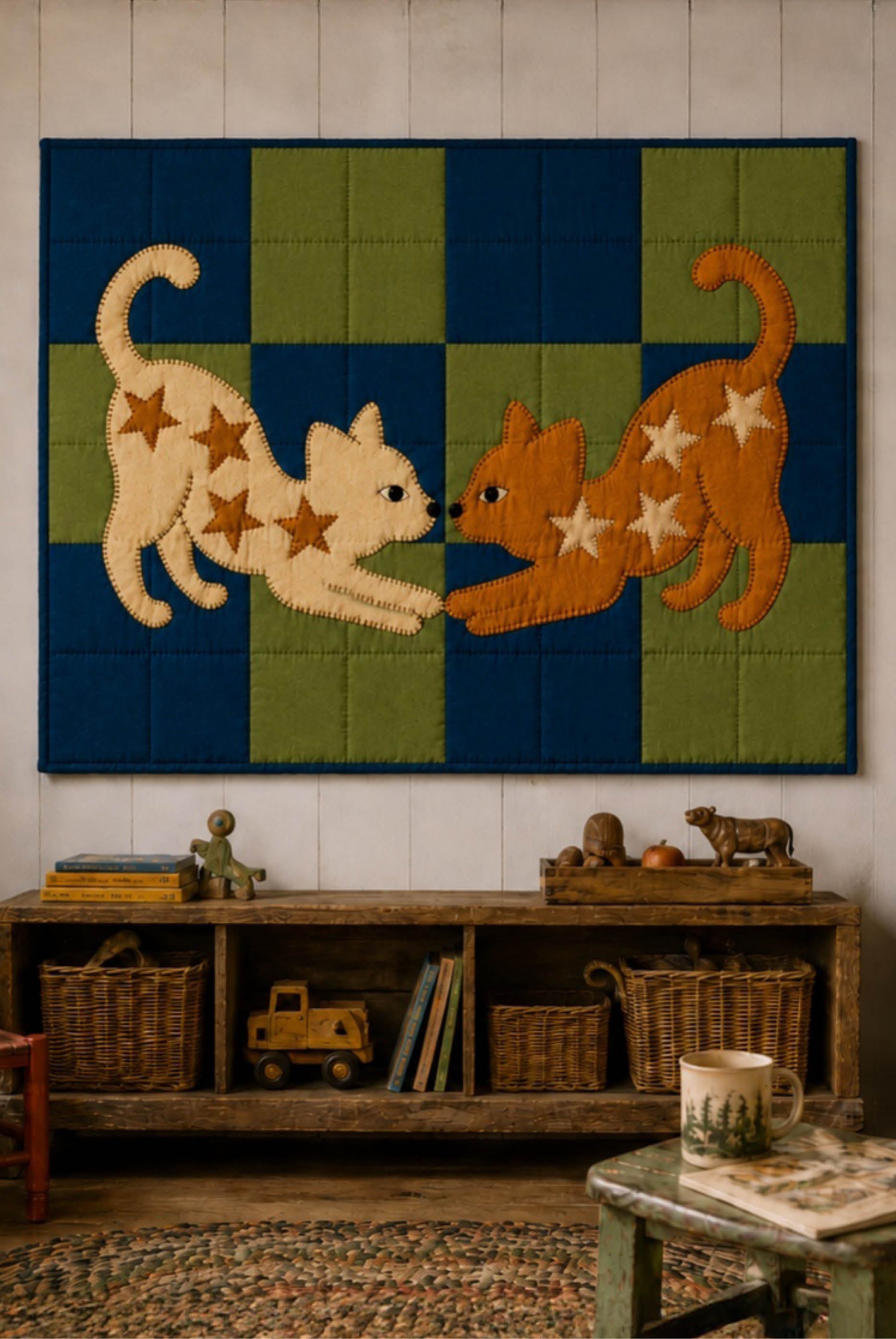 Katzen Quilt Schnittmuster